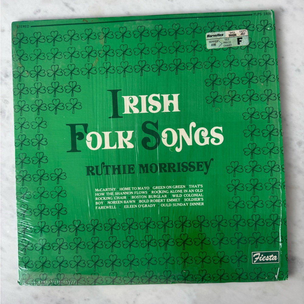Fiesta Irish Folk Songs Vinyl with Green Border